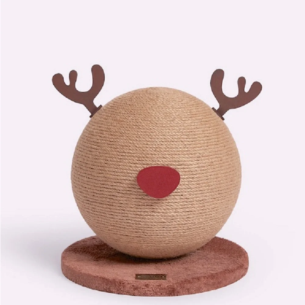 VETRESKA Reindeer Cat Scratching Post, Cat Scratcher with Sisal Rope